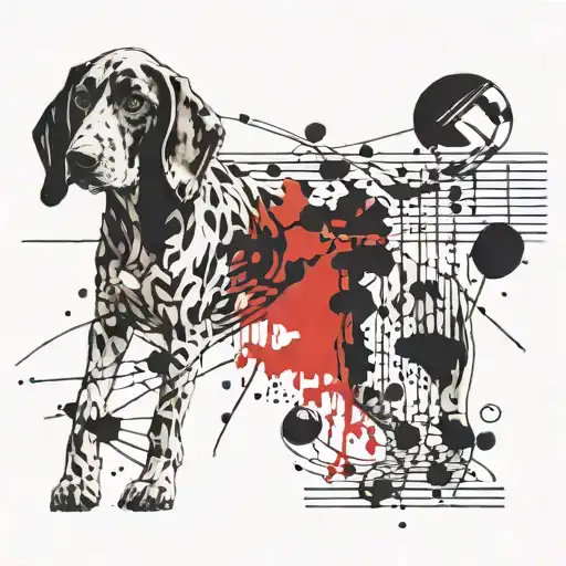 coonhound puppy tattoo design idea