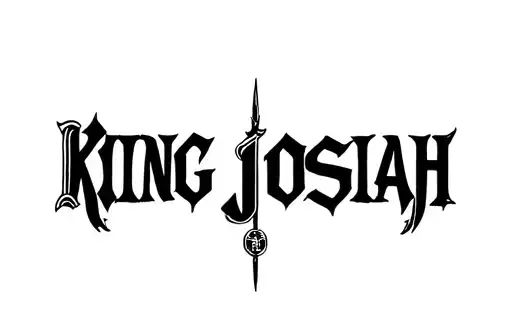 "KING JOSIAH" tattoo design idea