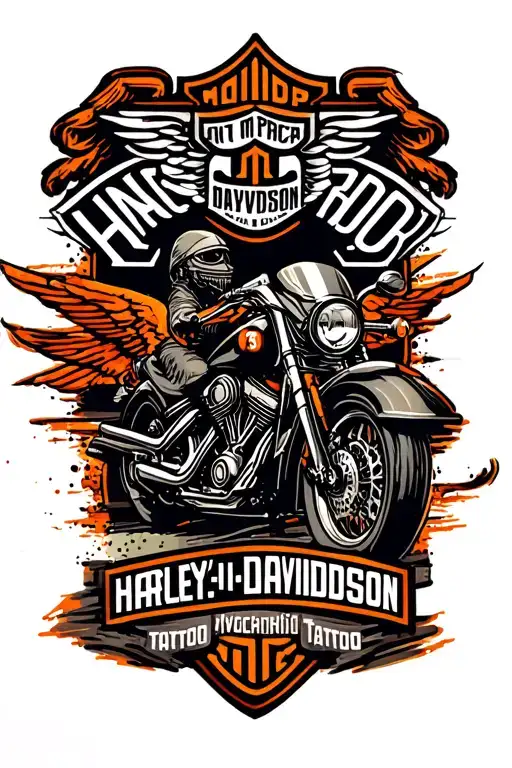 Harley Davidson Pan America tattoo design idea