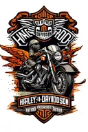 Harley Davidson Pan America tattoo design idea