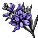 Purple Hyacinth tattoo design idea