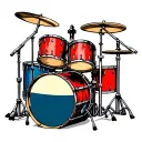 drum kit tattoo design idea