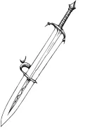 sword stuck in ground tattoo design idea