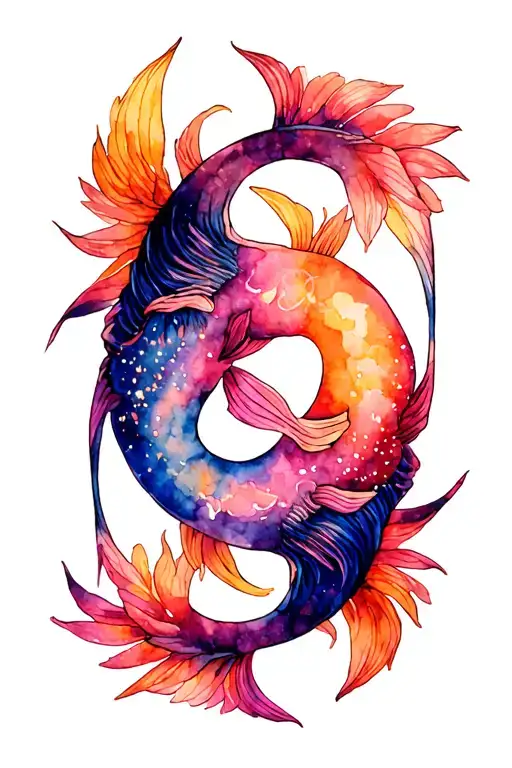 Sagittarius And Pisces tattoo design idea