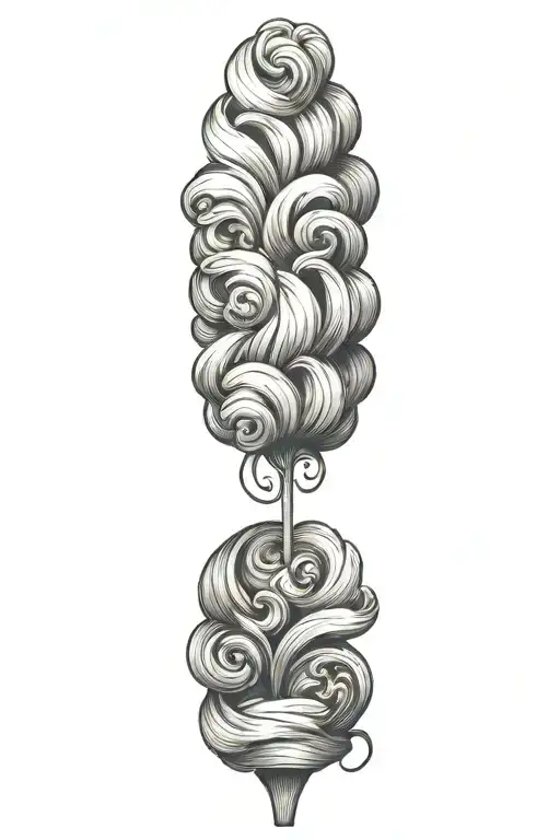 cotton candy tattoo design idea