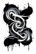 grunge abstract vector tattoo design idea