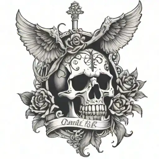 Death Is Certain Life Is Not tattoo design idea
