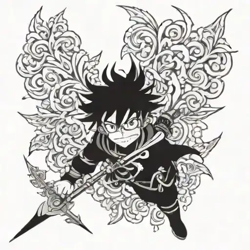 Asta Black Clover tattoo design idea