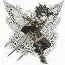 Asta Black Clover tattoo design idea