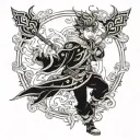 Asta Black Clover tattoo design idea