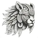 aztec jaguar warrior tattoo design idea