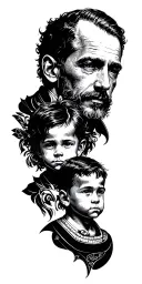 remember dad and brother tattoo design idea