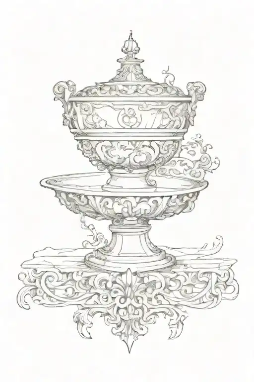 Antique paintings tattoo design idea