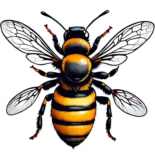 bee and honey comb tattoo design idea