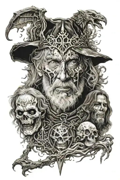  The King of the Dead lotr tattoo design idea