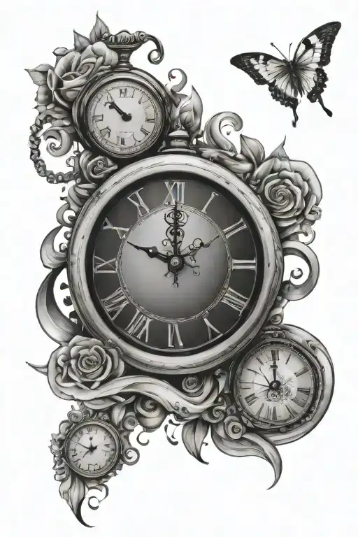 time running tattoo design idea