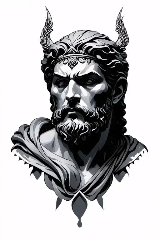 Morpheus Greek God tattoo design idea