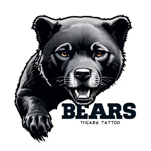 Chicago Bears Da bears face The tattoo design idea
