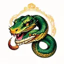 year of the snake tattoo design idea