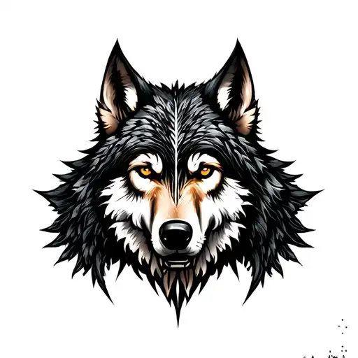 Fenris Wolf, yggdrasil, norse runes tattoo design idea