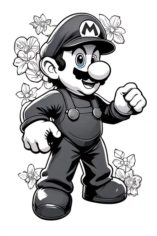 Super Mario world tattoo design idea