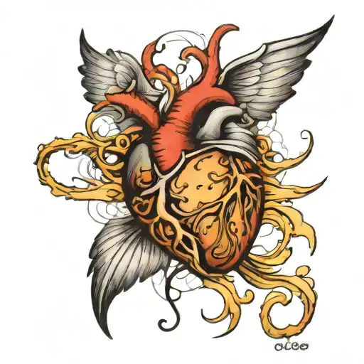 heart beat plus melody plus 0810 plus thunderstorm tattoo design idea