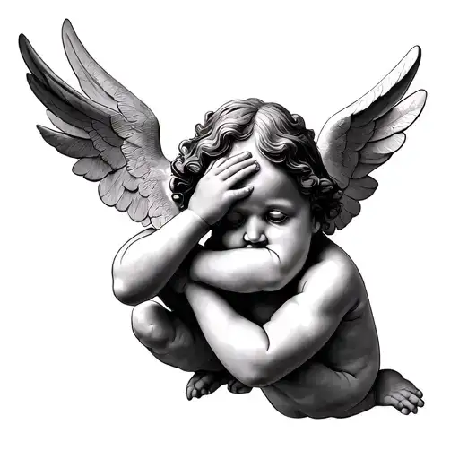 see no evil speak no evil cherubs tattoo design idea
