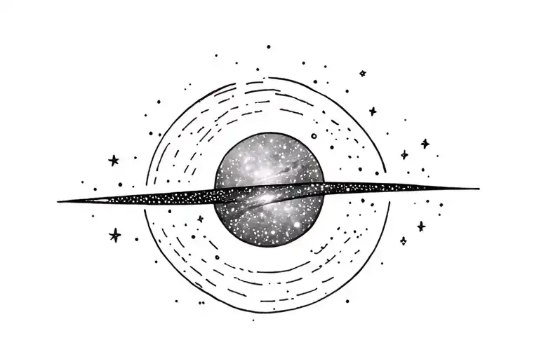 Andromeda galaxy tramp stamp tattoo design idea