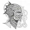 omni mask tattoo design idea