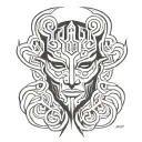 omni mask tattoo design idea