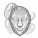 omni mask tattoo design idea