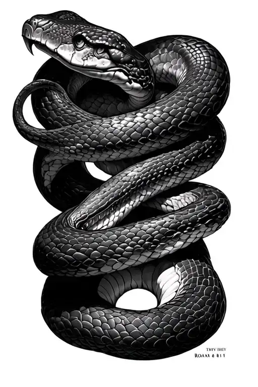 bible verse Roman 8:11 and if they did it once they will do it again remember snakes always leave 2 marks.  tattoo design idea