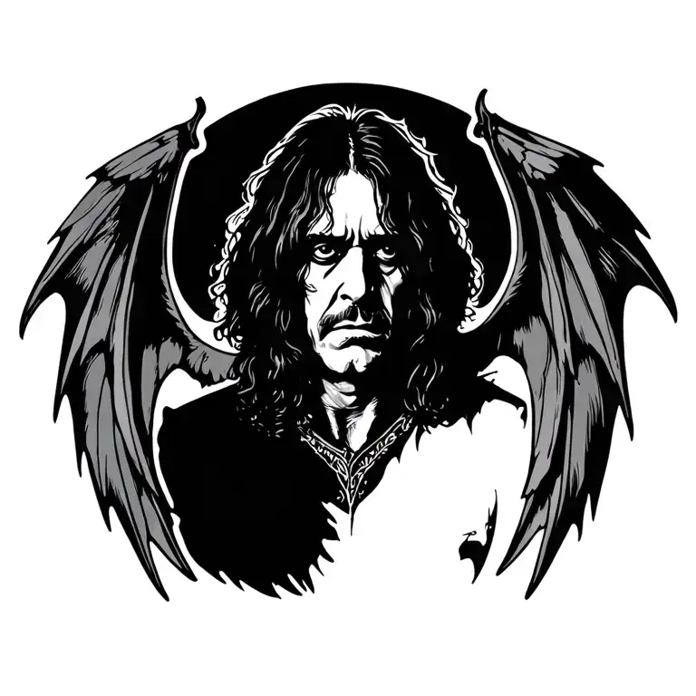 Ozzy osbourne bat wings small tattoo inspired tattoo design idea