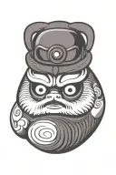 Daruma Doll tattoo design idea