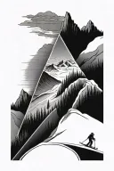 ski slope tattoo design idea