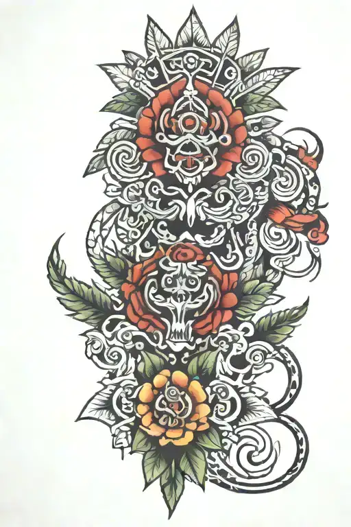 mictecacihuatl tattoo design idea