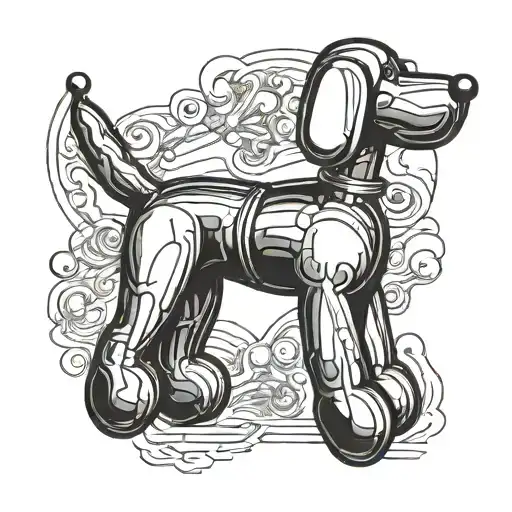 Jeff Koons Balloon Dog tattoo design idea
