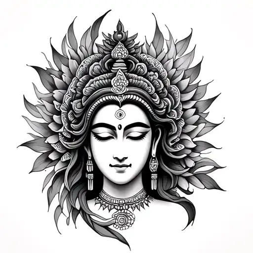 Green Tara tattoo design idea