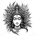 Green Tara tattoo design idea