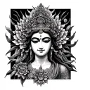 Green Tara tattoo design idea