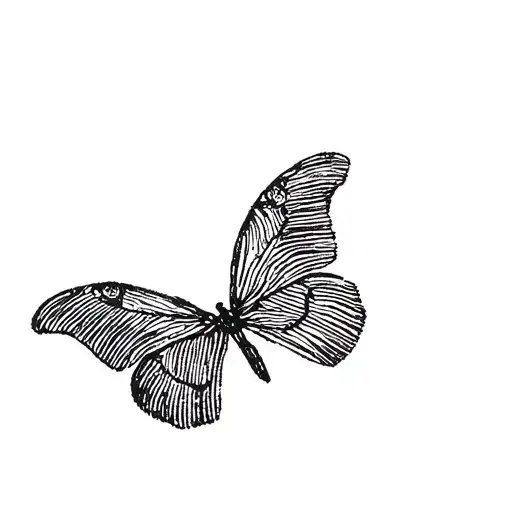 half butterfly half butterfly made out of finger prints tattoo design idea