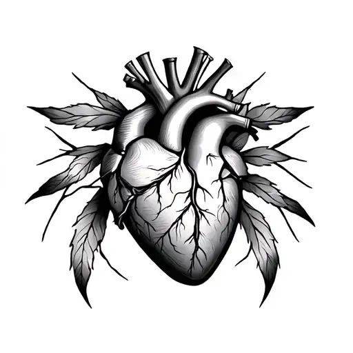 🖋️ Concept of tattooing: "The heart of the craftsman" Artistic description: a stylized anatomical heart, at the center of the tato tattoo design idea