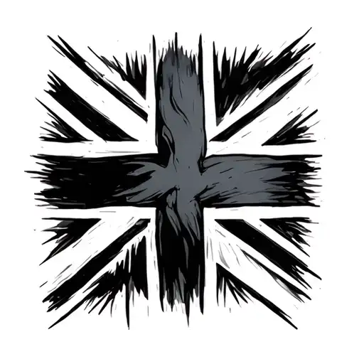 Black Union Jack tattoo design idea