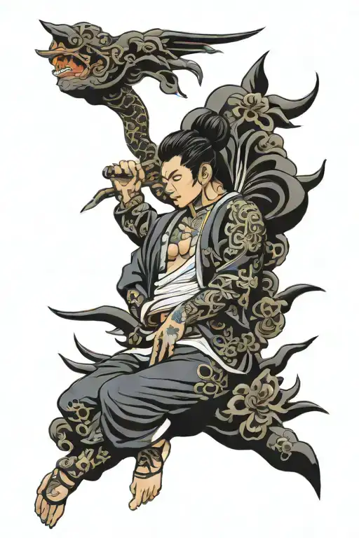 yakuza sleeve tattoo tattoo design idea