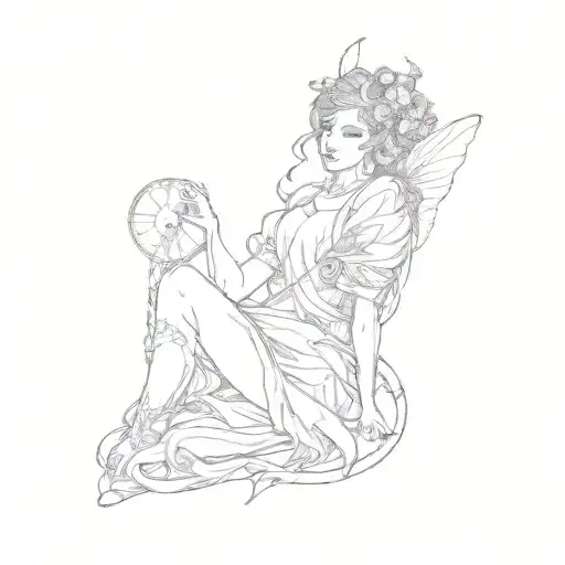 a fairy tattoo design idea