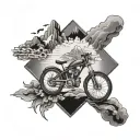 you are you only limit with moutainbike, table mountain, sea and 21+ tattoo design idea