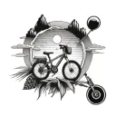 you are you only limit with moutainbike, table mountain, sea and 21+ tattoo design idea