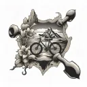 you are you only limit with moutainbike, table mountain, sea and 21+ tattoo design idea