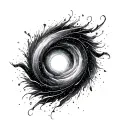 Galaxy Space black hole tattoo design idea