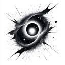 Galaxy Space black hole tattoo design idea